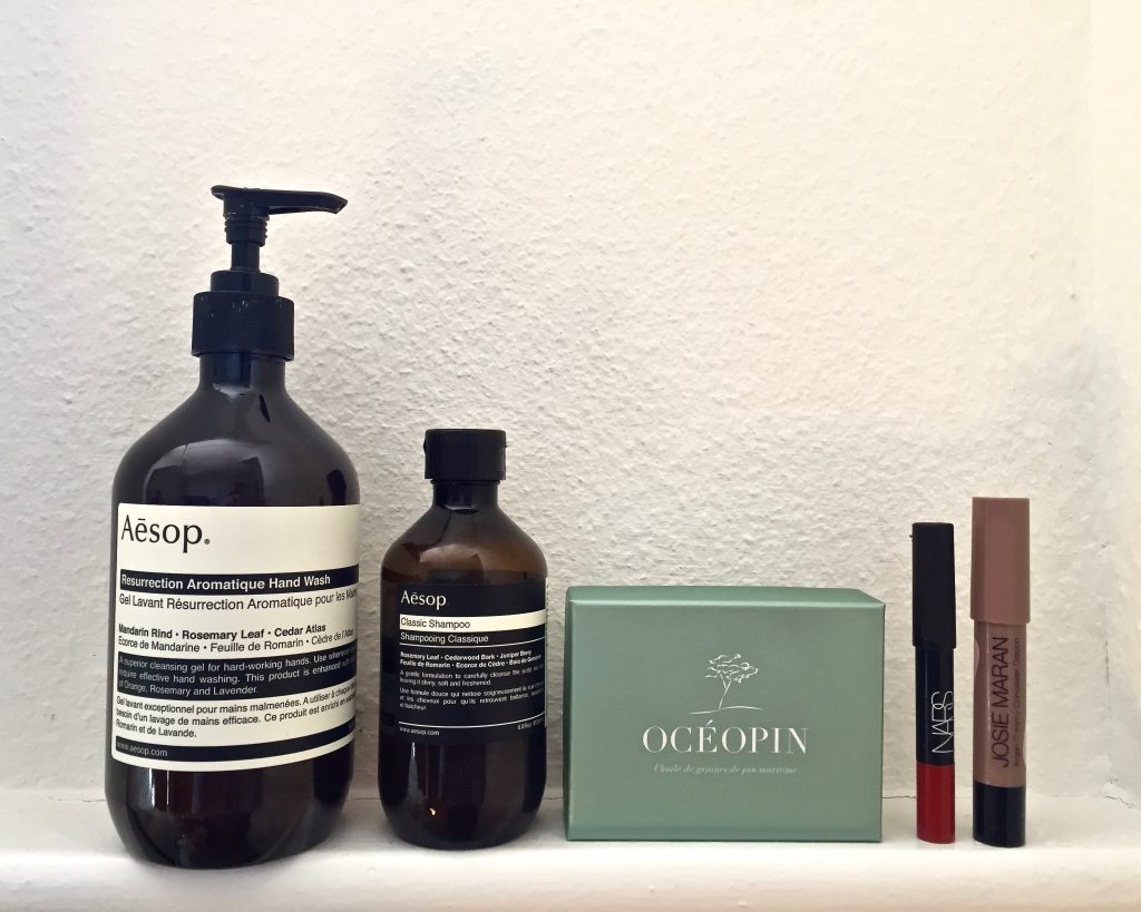 aesop oceopin nars josie maran the pretty cream