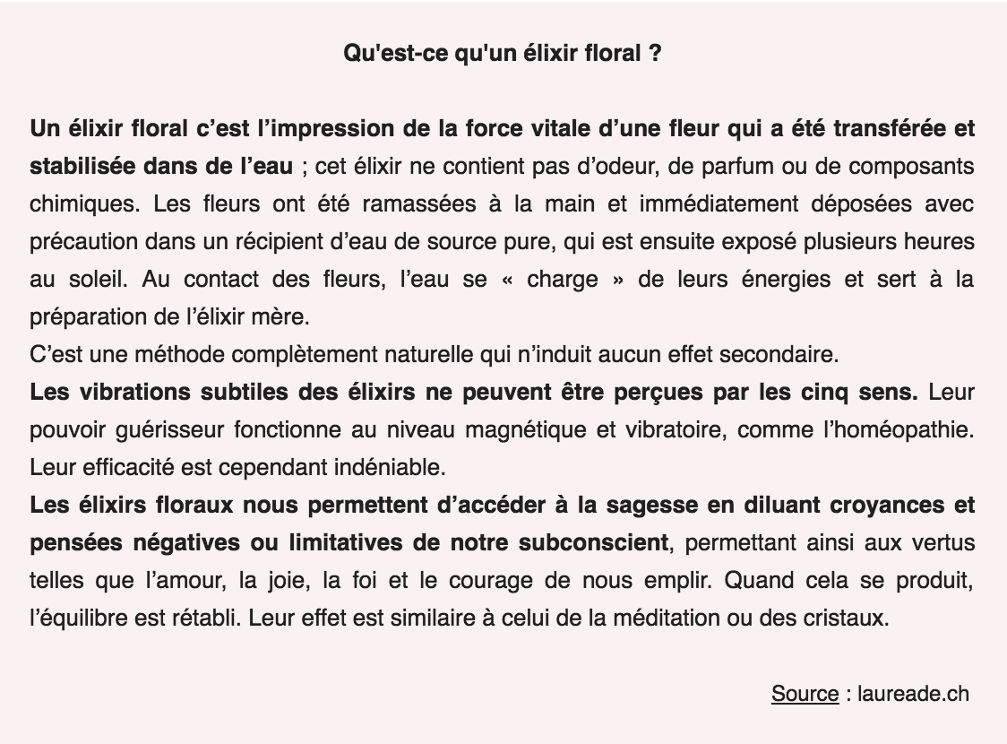 qu'est-ce qu'un elixir floral ?