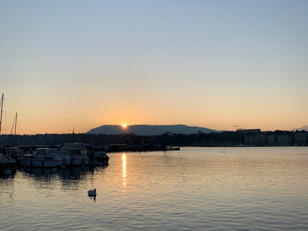 genève lever du soleil